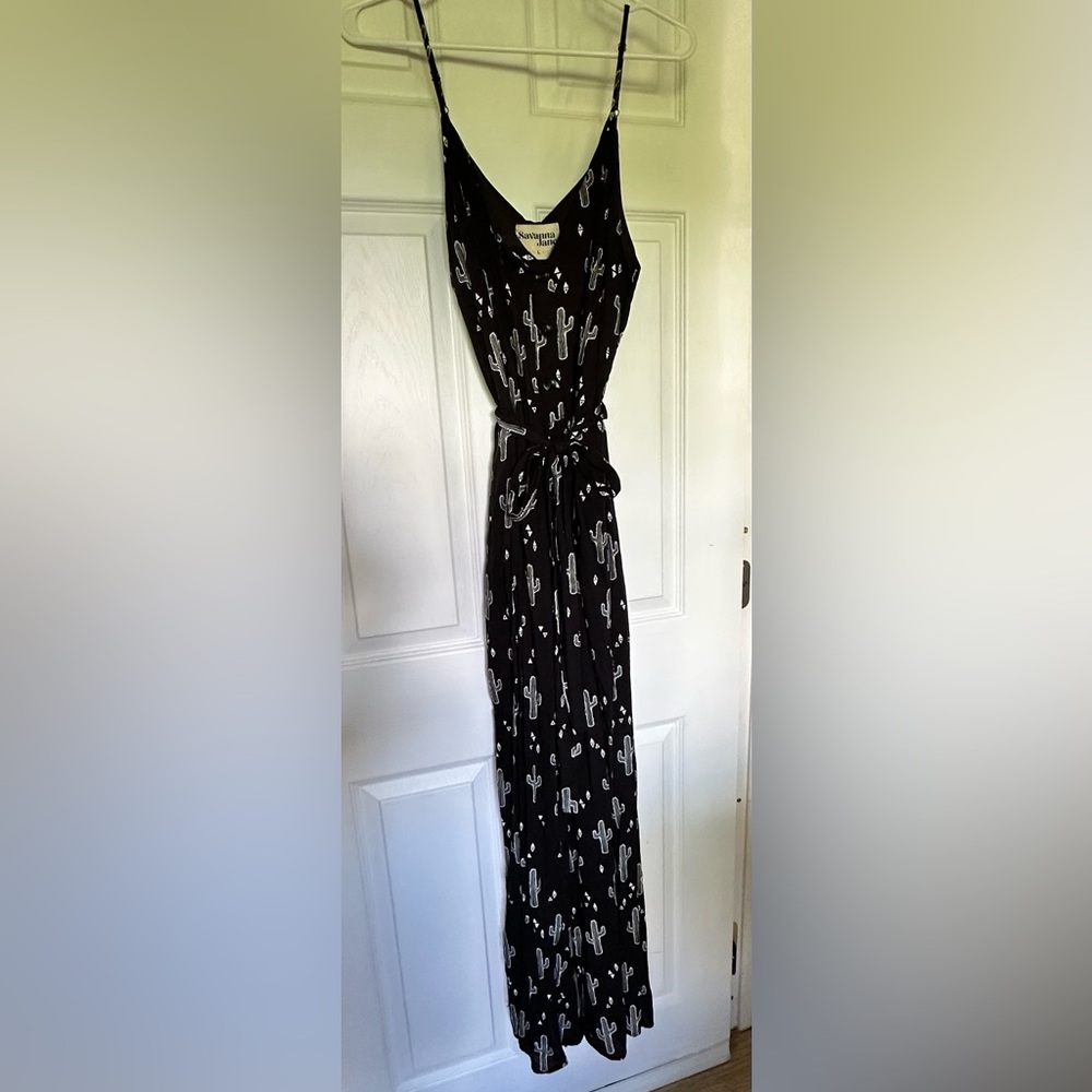 Black Cactus Print Jumper